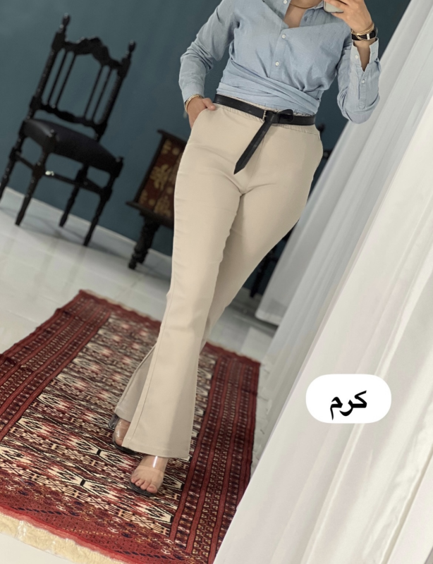 شلوار دمپا کتان کش