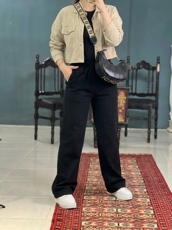 شلوار بگ کتان پنبه