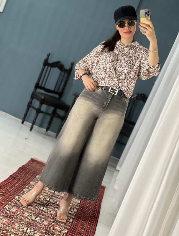 شلوار واید جین 